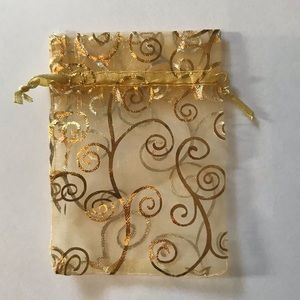 Sheer gold gift bag 3”x4.5”